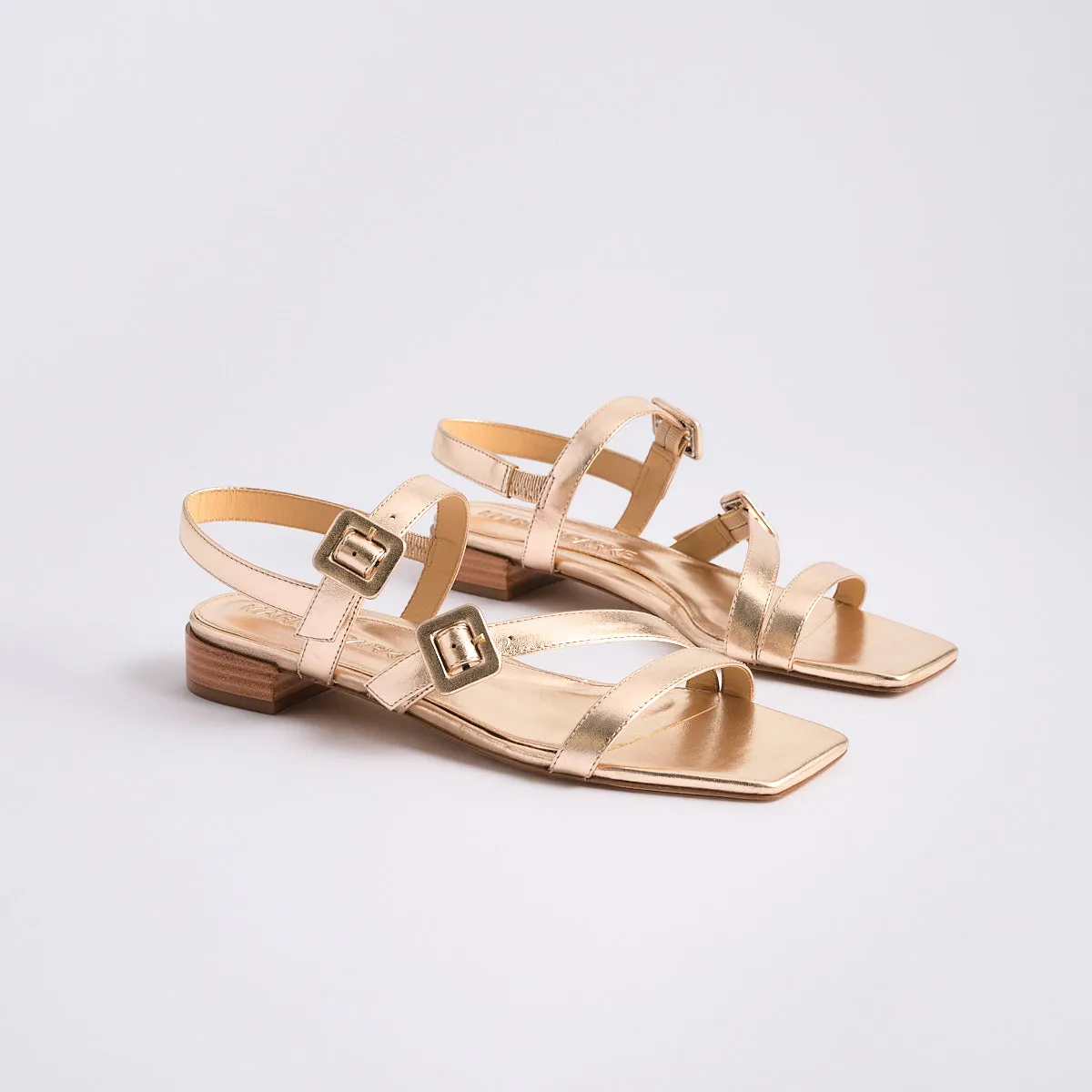 Cleo Flat Sandal | Soft Gold
