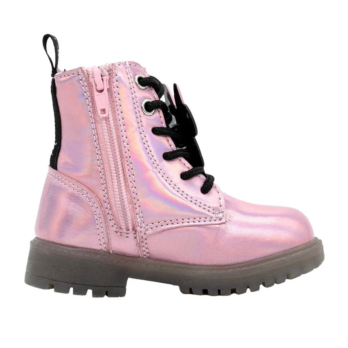 Disney Minnie Mouse Light Up Ankle Boots Leather Pink Colour For Kids